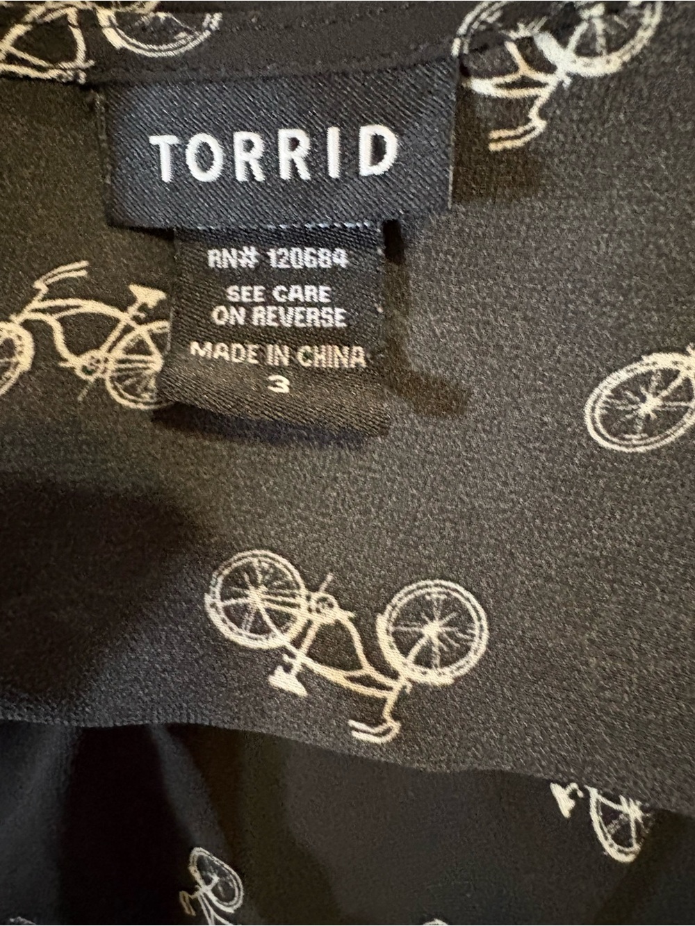 torrid Black Bicycle-Print Short Sleeve Blouse - Picture 4 of 5
